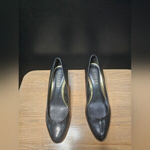 Lauren Ralph Lauren Women's Harper Black Leather Pumps Size 6.5